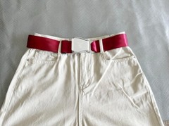 Fashion MAROON Belt With LOGO In Buckle Adjustive Lengh Max 115cm