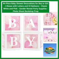 Photo-Ready 44-Piece Baby Shower Decoration Set – Perfect for Every Celebration