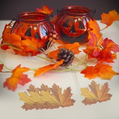 25 Pack Artificial Maple Leaves Fall Leave Cutouts Leaf Yellow 3.5×2.8″