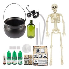 Halloween Witchcauldron with Led Light & Fog Mist Maker Skeleton Decor US