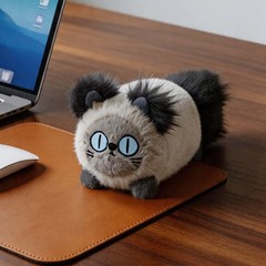 Cute Siamese Cat Plush Pillow Soft Fluffy Stuffed Kitty Cushion Home Decor