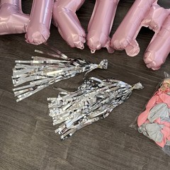 Happy Birthday Decorations Lipstick Balloons Wine Let’s Party Birthday