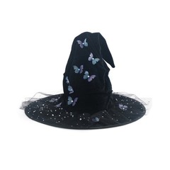 Carnivals Witch Hats Masquerades Ribbon Wizard Hats Adult Kids Witch Hats