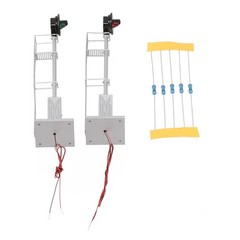 HO Scale Model Railroad Two-lights Searchlight Signal Fine Metal Cabinet #05