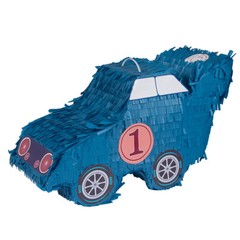Blue Car Pinata Mexican Pinatas with Hanging Loop for Kids Birthday Party Decor