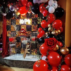 Red and Black Balloon Arch Kit, 140Pcs Different Sizes inch Black and Red Bal…