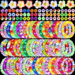 Sherr 240 Pcs Hawaiian LED Luau Leis Party Decorations