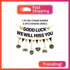 Roetyce Farewell Party Decorations, We Will Miss You Banner Cake Topper Balloons