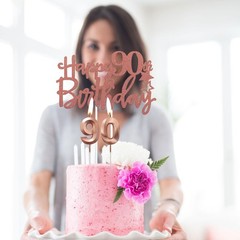 12 PCS 90th Birthday Table Centerpieces Pink Rose Gold Honeycomb Decoration