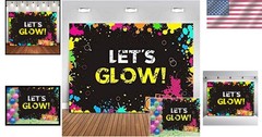 Vinyl Glow Splatter Photography Background 5x3ft Dark Party Teen Birthday Prop