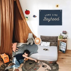 Navy Blue Decor Long Live Boyhood Banner Boy Room Decor, Banner Flag Nursery …