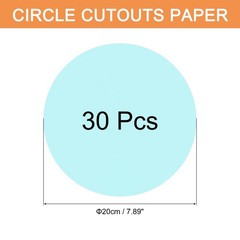 30 PCS 8 Inch Light Blue Circle Cutouts Paper Cardstock DIY Classroom Decor