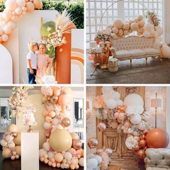 Pastel Orange Balloons 100 pcs Different Sizes of 36 18 12 10 5 Inch Baby Pal…