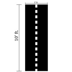 Racetrack Floor Ground Table Runner – Black Race Track Running Mat