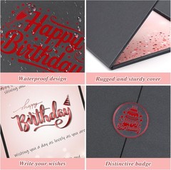 Black Red Birthday Party Decorations, Happy Birthday Alternative Signature Gu…