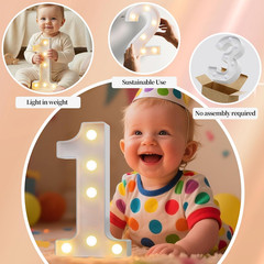 8.86 Inch Marquee Light up Numbers 60 for Party Decorations | Birthday Number De