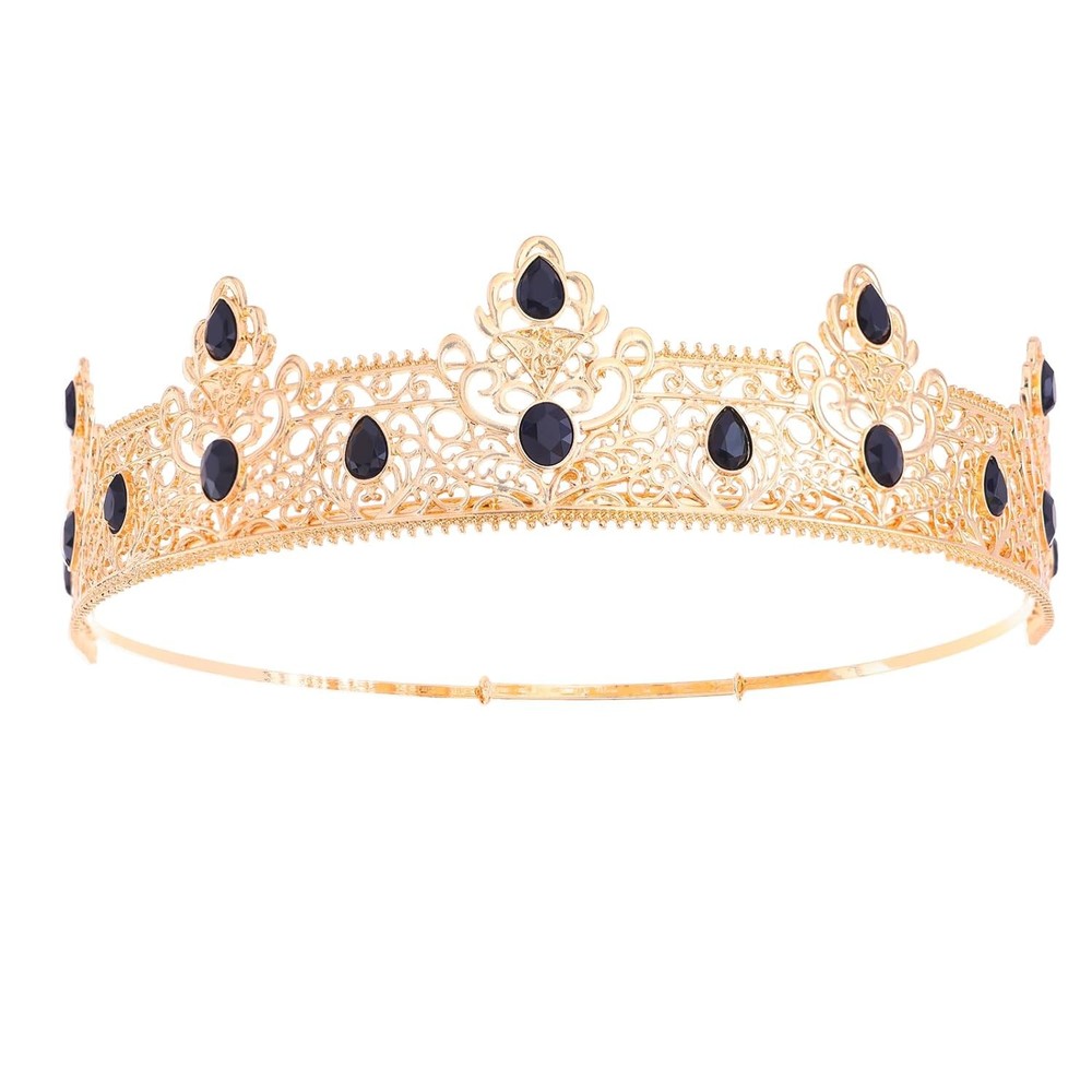 Gold King Crown for Men Decoration Birthday 1 Count (Pack of 1),