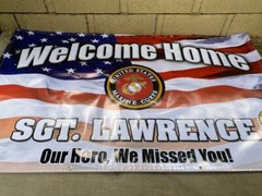 3’x5′ – Air Force Military Welcome Home Banner – Personalized