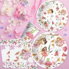 Fairy Party Decorations Tableware – Fairy Birthday Party Supplies, Plate, Cup…