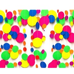 120ft UV Reactive Round Dot Paper Garland – Neon Streamers for Glow Parties, Wed