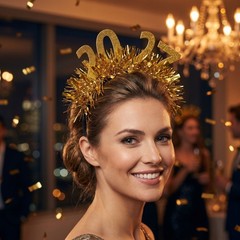 2pcs 2027 New Year Headbands – Number Headband with Tassel – Happy New
