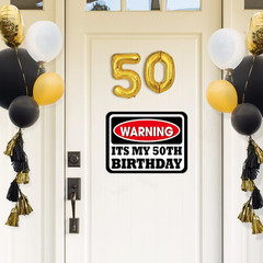 50Th Birthday Party Decorations – 9PCS Wall Signs Funny Tags for 50 Years Old