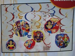 DC Comics Super Hero Girls Hanging Swirl Party Decorations Brand New SHIPS FAST