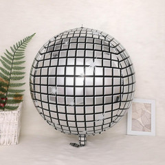 6-Pack 22 Inch Silver 4D Disco Ball Balloons – Decorations for 90S Dancing Queen