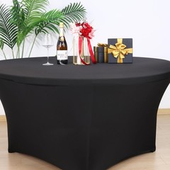 Fixwal 4 Pack 60 Inch Round Tablecloth, Fitted Spandex Round Table Cloths – Wash