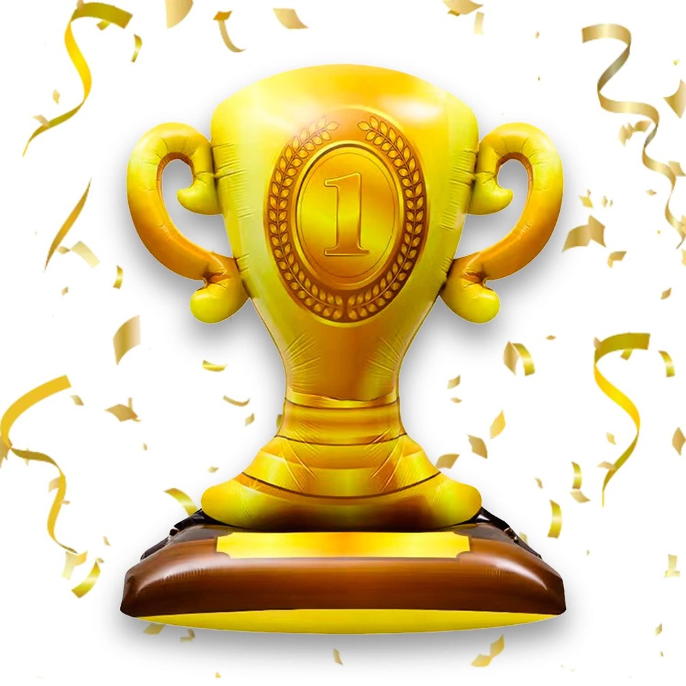 Giant Standing Champion Trophy Aluminum Foil Balloon, First Prize Balloon 41 …