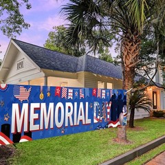 Large 9.8×1.6ft Memorial Day Banner, Memorial Day Decorations, Memorial Day Y…