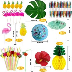 Tropical Luau Party Decorations Set Hawaiian Beach Theme Party Favors Luau Pa…