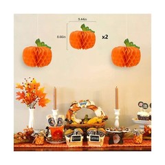 DAZONGE 40PCS Fall Thanksgiving Decor, Pre-Assembled Thanksgiving Banner & Ga…