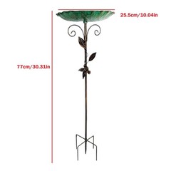 30.31in For Garden Bird Bath Metal – Look Rust Resistant Easy Assembly