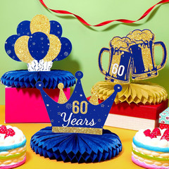 8 Pieces Table Decorations Glitter Honeycomb Centerpieces Table Toppers Party De