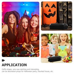 6 Pcs Plastic Miniature Coffin Boxes Halloween Candy Treat Boxes Lid
