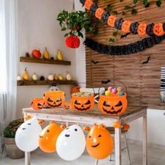 5 Pcs Halloween Portable Pumpkin Buckets, Trick or Treat Candy Jar Party Vintage