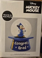 Disney Mickey Mouse Graduation Musical Water Globe (Snowglobe)