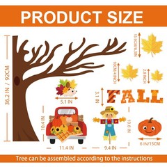 120 PCS Fall Bulletin Board Decorations Autumn Scarecrow Pumpkin Cutouts