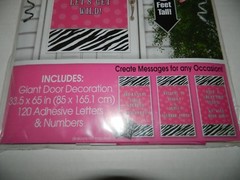 PERSONALIZE IT! DOOR DECORATING KIT* Black White Pink Zebra SWEET 16 Party NEW