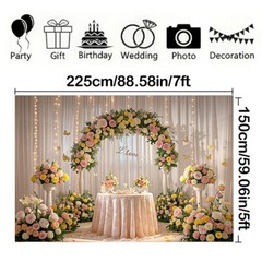 5x3FT/5x7FT Mr & Mrs Backdrop Wedding Celebrations Party Background Props Decor