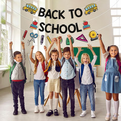 Back to School Banner – First Day of School Classroom Decor, Apples Pencil Garla