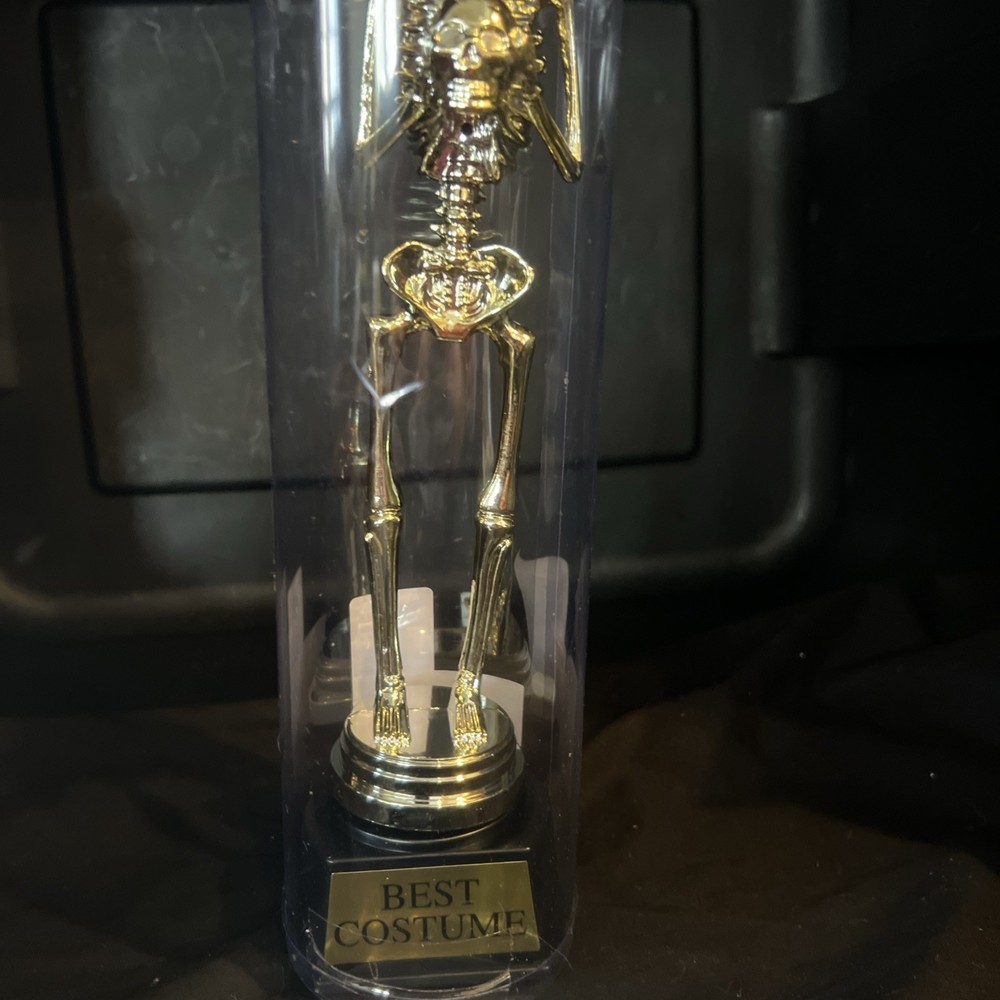 10” Gold Amscan Best Costume Skeleton Trophy
