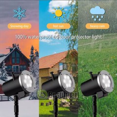 Christmas Snowflake Projector Laser Light LED Moving Xmas Party Yard Decor Lamp