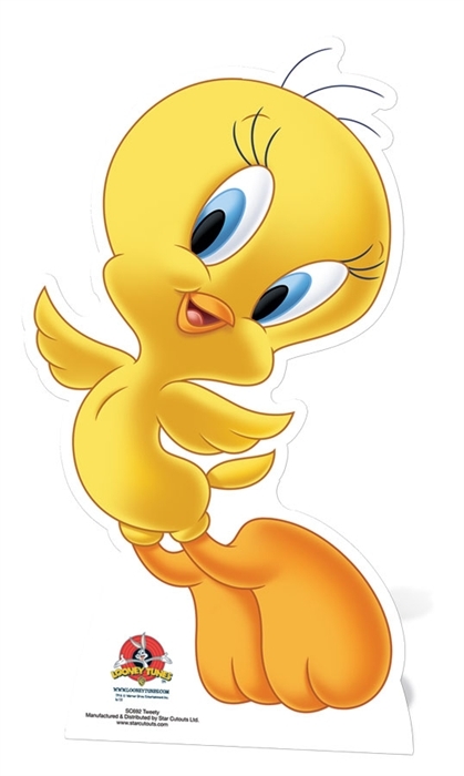 Tweety Pie Cardboard Cutout Stand up Yellow Canary Looney Tunes Cartoon Standee