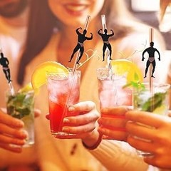 36 Pcs Bachelorette Straws, Funny Male Dancer Drinking Straws for Bachelorette