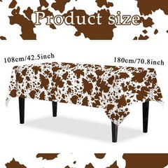 Highland Cow Decorations-3Pcs Cow Print Tablecloths Farm Animals Brown Cow Print