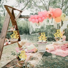 12 PCS Glitter 15th Birthday Centerpiece Sticks Number 15 Cake Toppers Gold