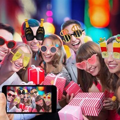 15 Pack Funny Drink Sunglasses – Novelty Party Glasses & Fun Photo Booth Prop…