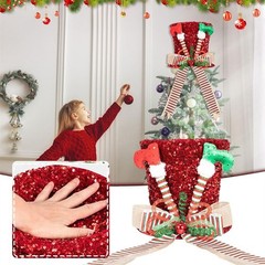 Collapsible Christmas Tree Top Hat with Secure Fixing for Festive Decor